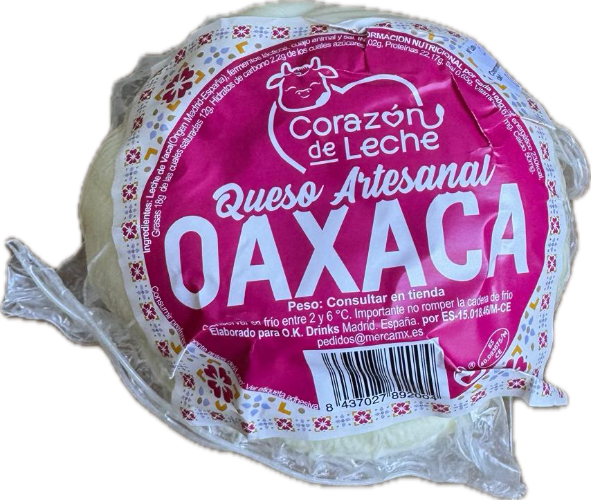 Queso Oaxaca artesanal Corazón de Leche