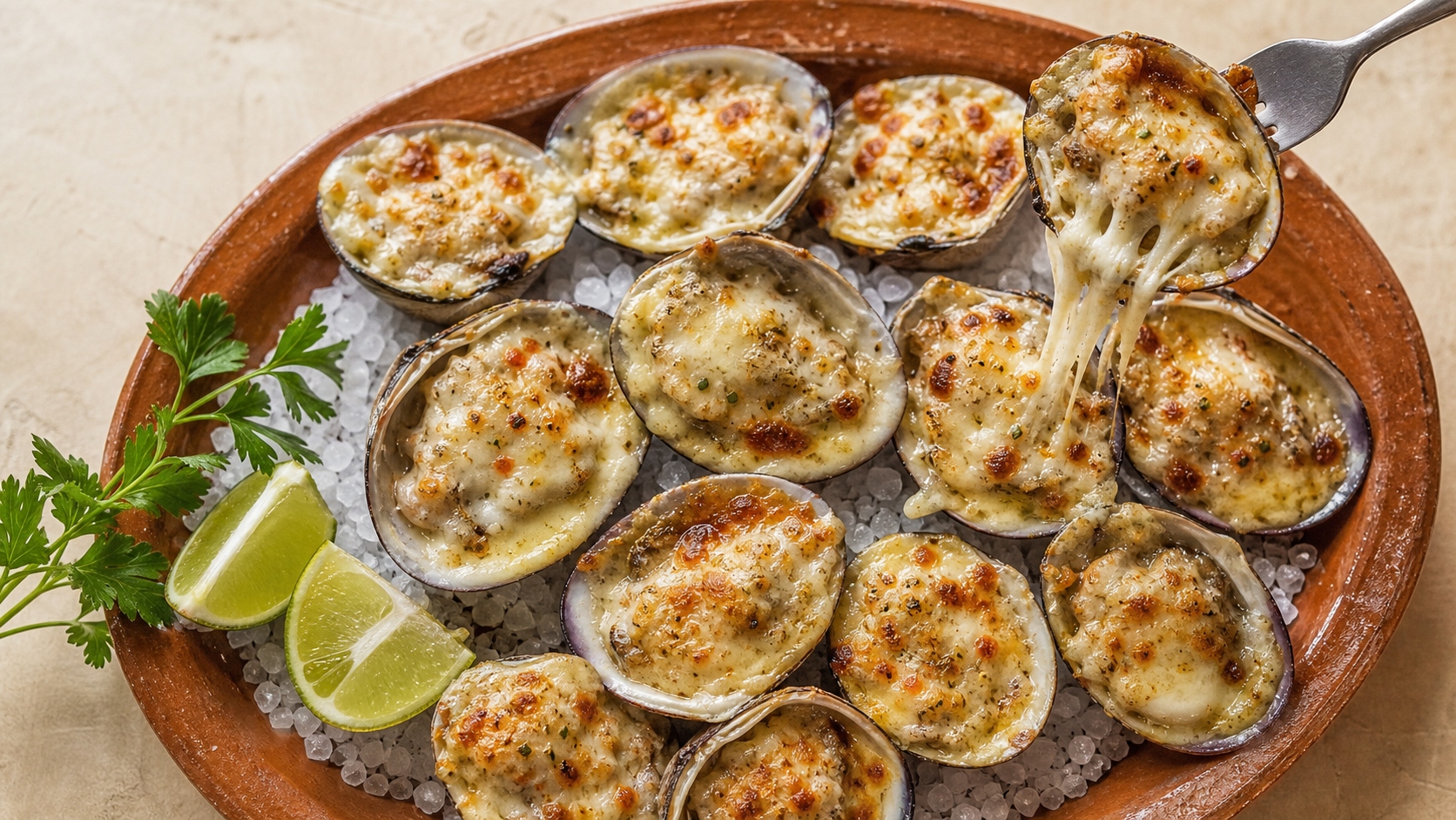Almejas gratinadas estilo Ensenada — Baja California