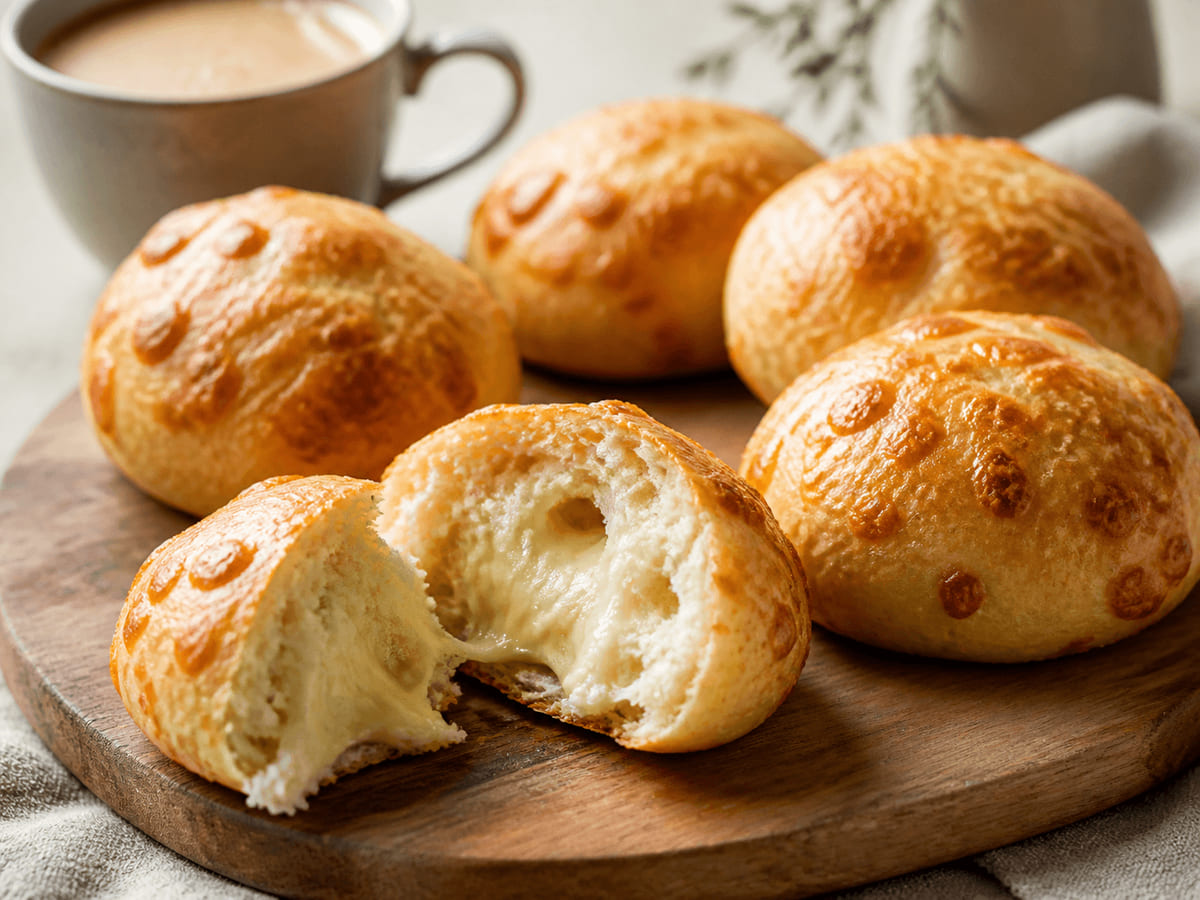 Almojábanas colombianas con queso Cotija