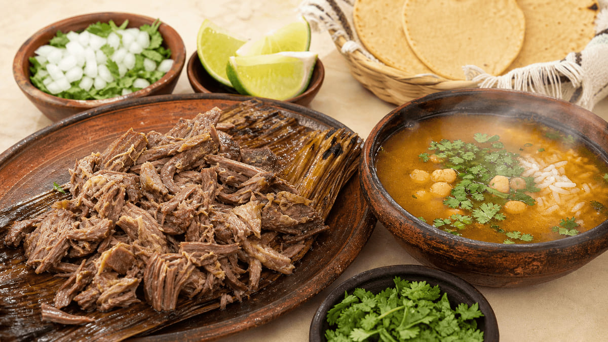 Barbacoa de borrego con consomé — Estado de México