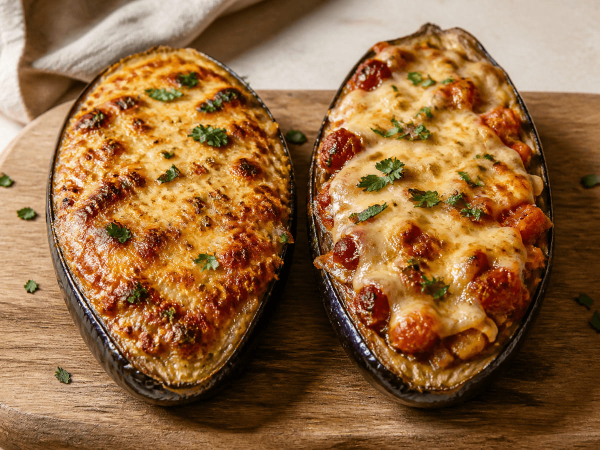 Berenjenas rellenas: horno o freidora de aire