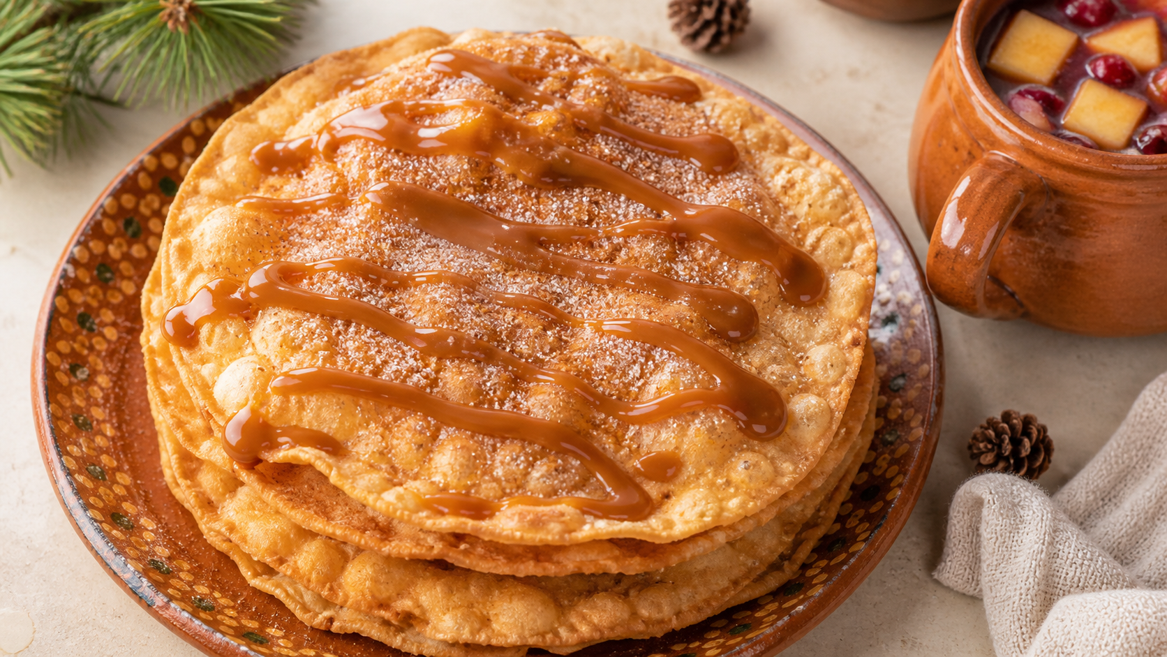 Buñuelos zacatecanos con cajeta