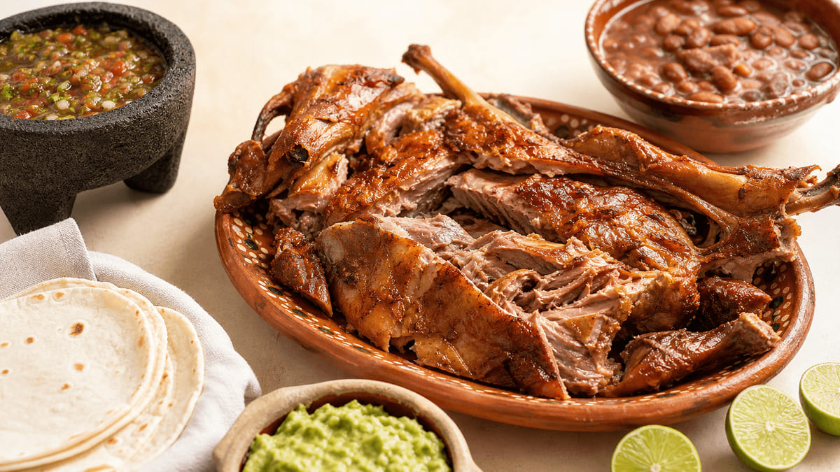 Cabrito al pastor estilo Saltillo, receta de Coahuila
