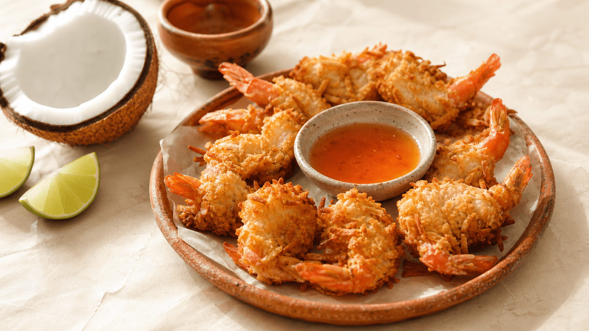 Camarones al coco, receta de Quintana Roo