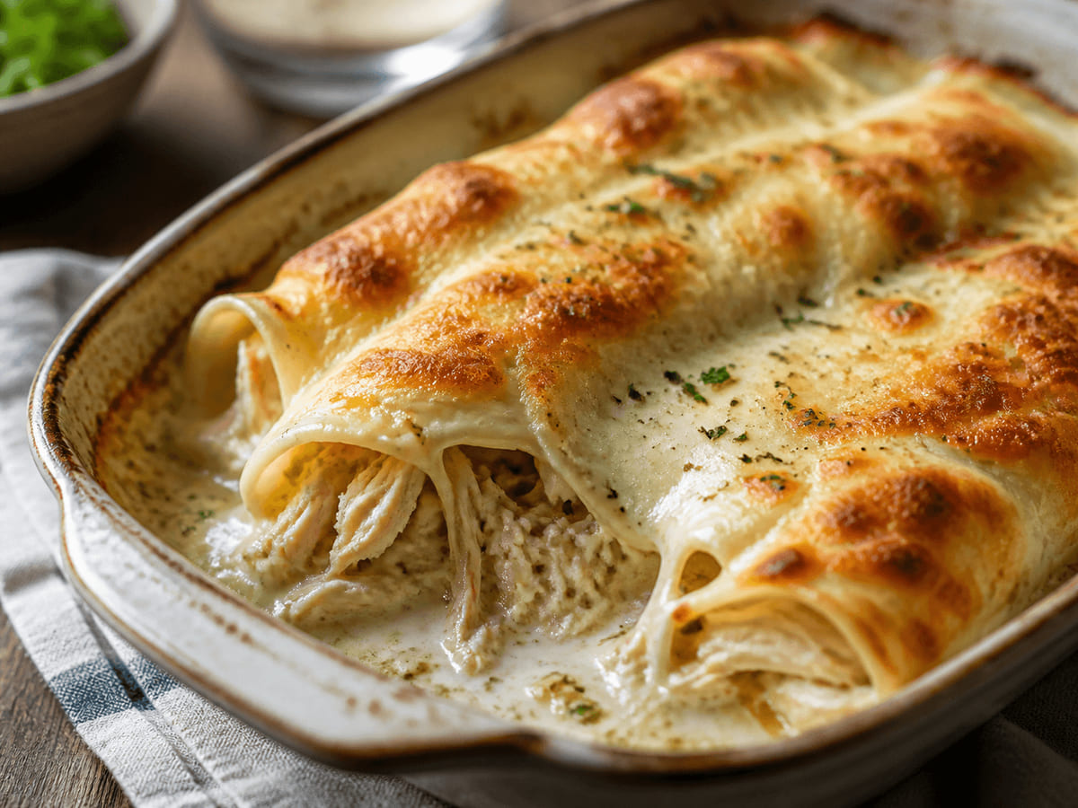 Canelones de pollo
