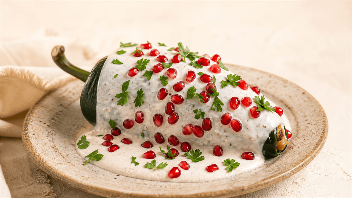 Chiles en nogada, receta de Puebla