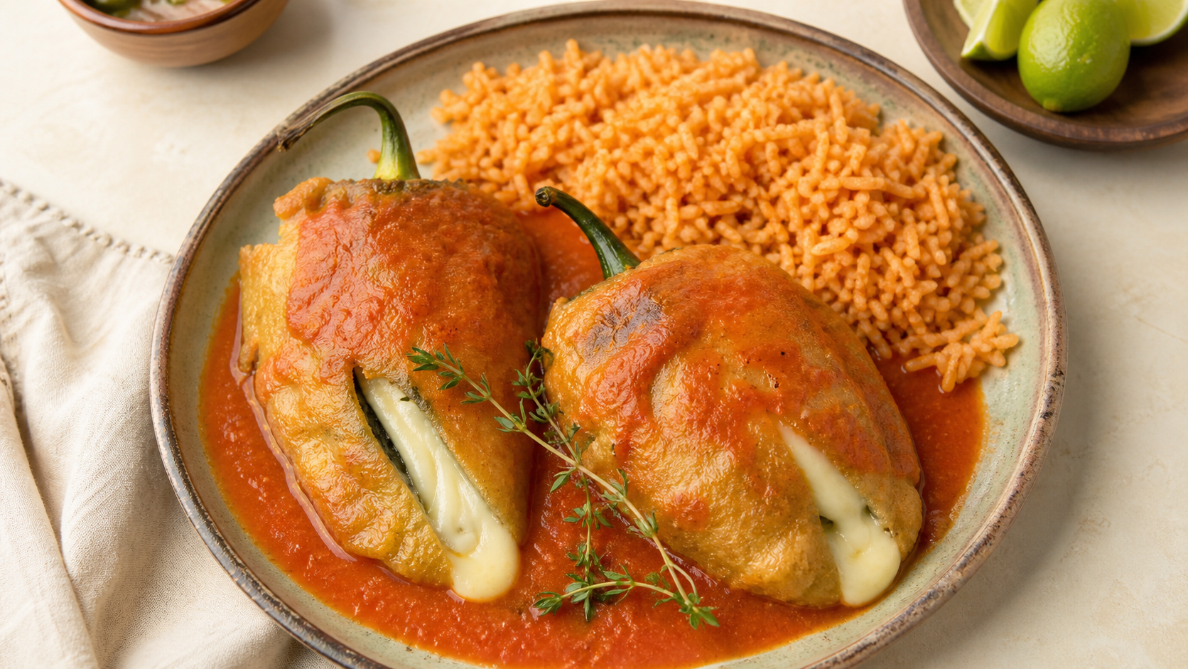 Chiles rellenos de queso