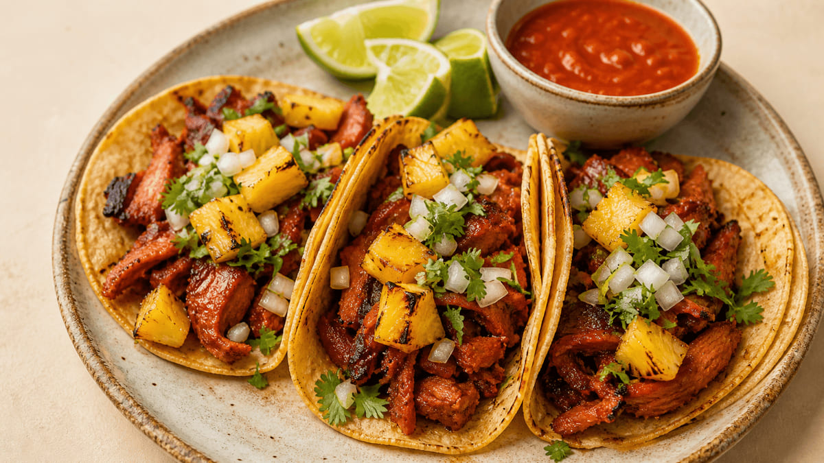 Tacos al pastor, receta de Ciudad de México
