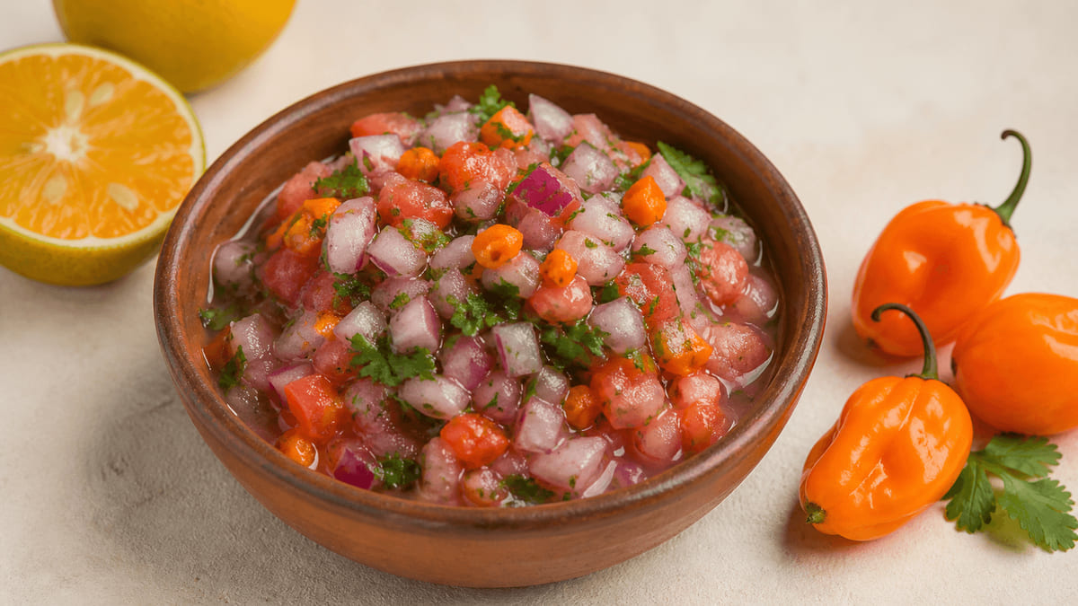 Salsa xnipec de habanero
