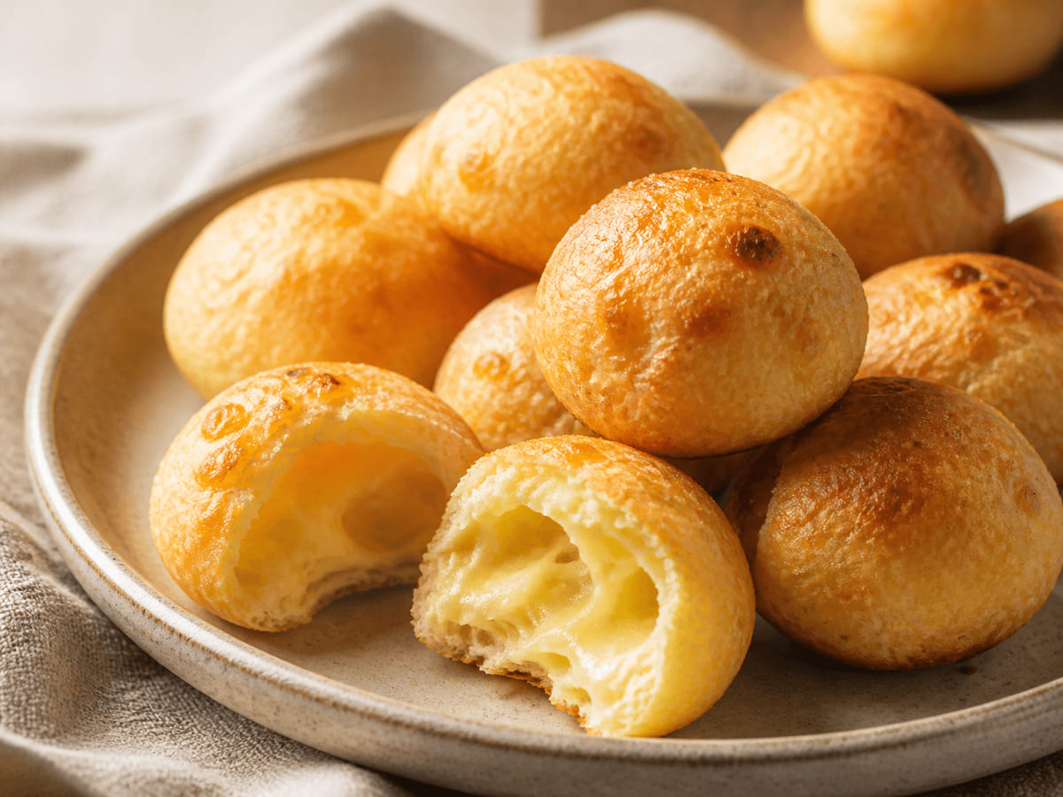Cuñapé boliviano con queso Cotija