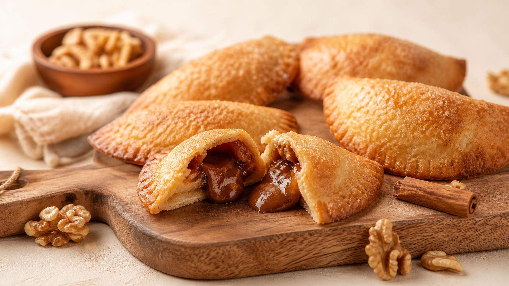 Empanadas de cajeta al horno