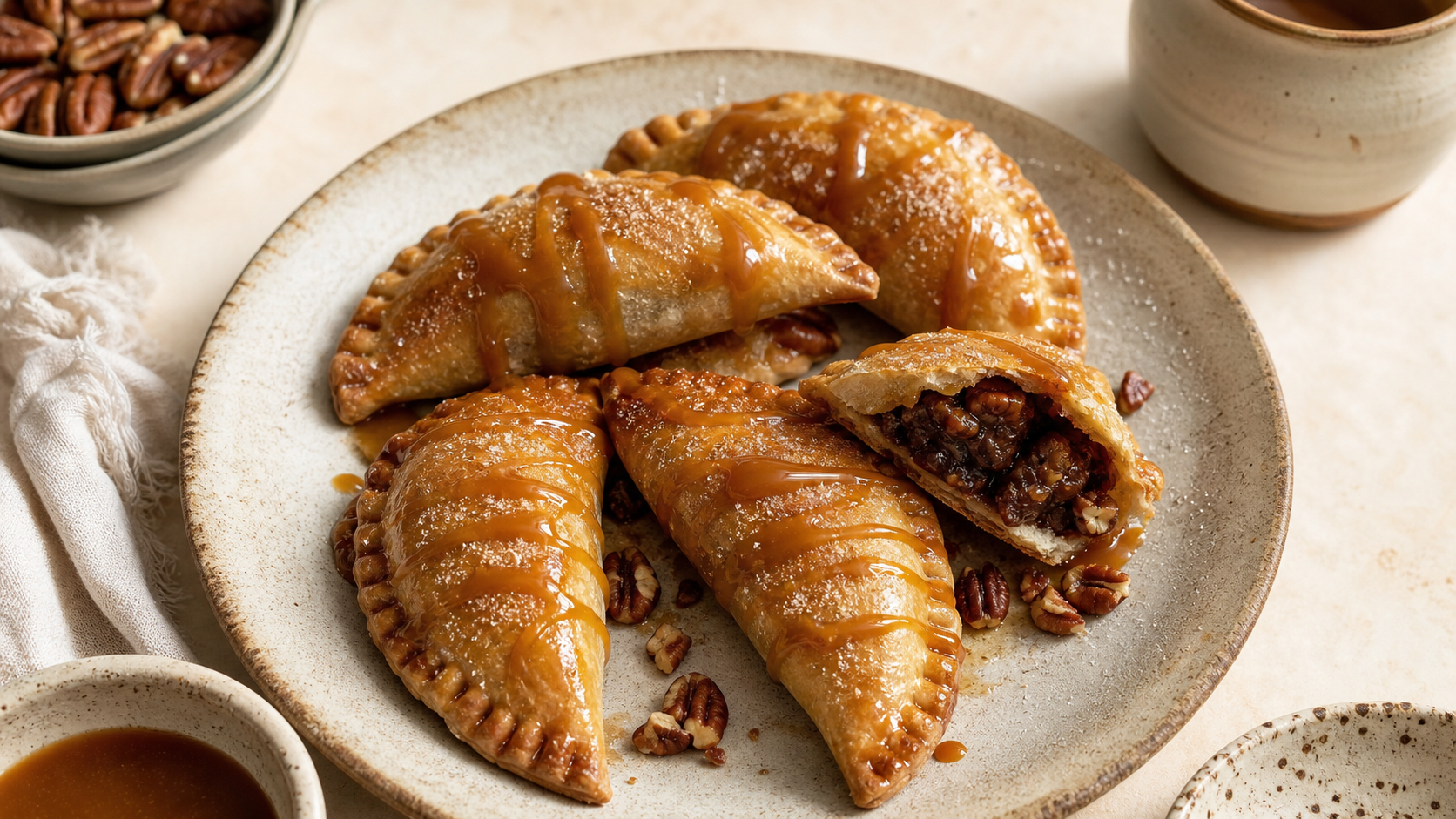 Empanadas de dátil con cajeta de la sierra