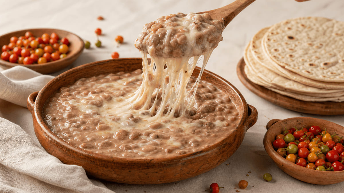 Frijoles maneados sonorenses