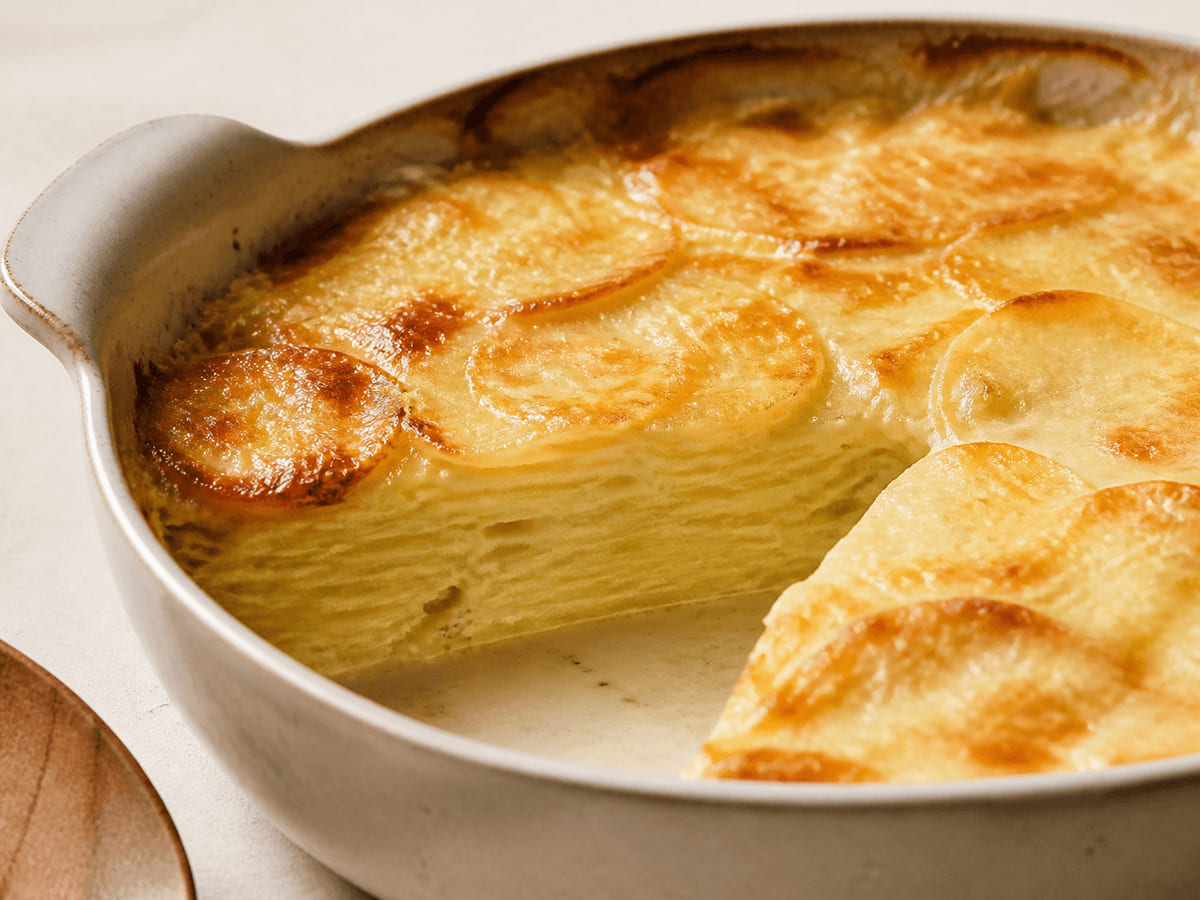 Gratin dauphinois con queso