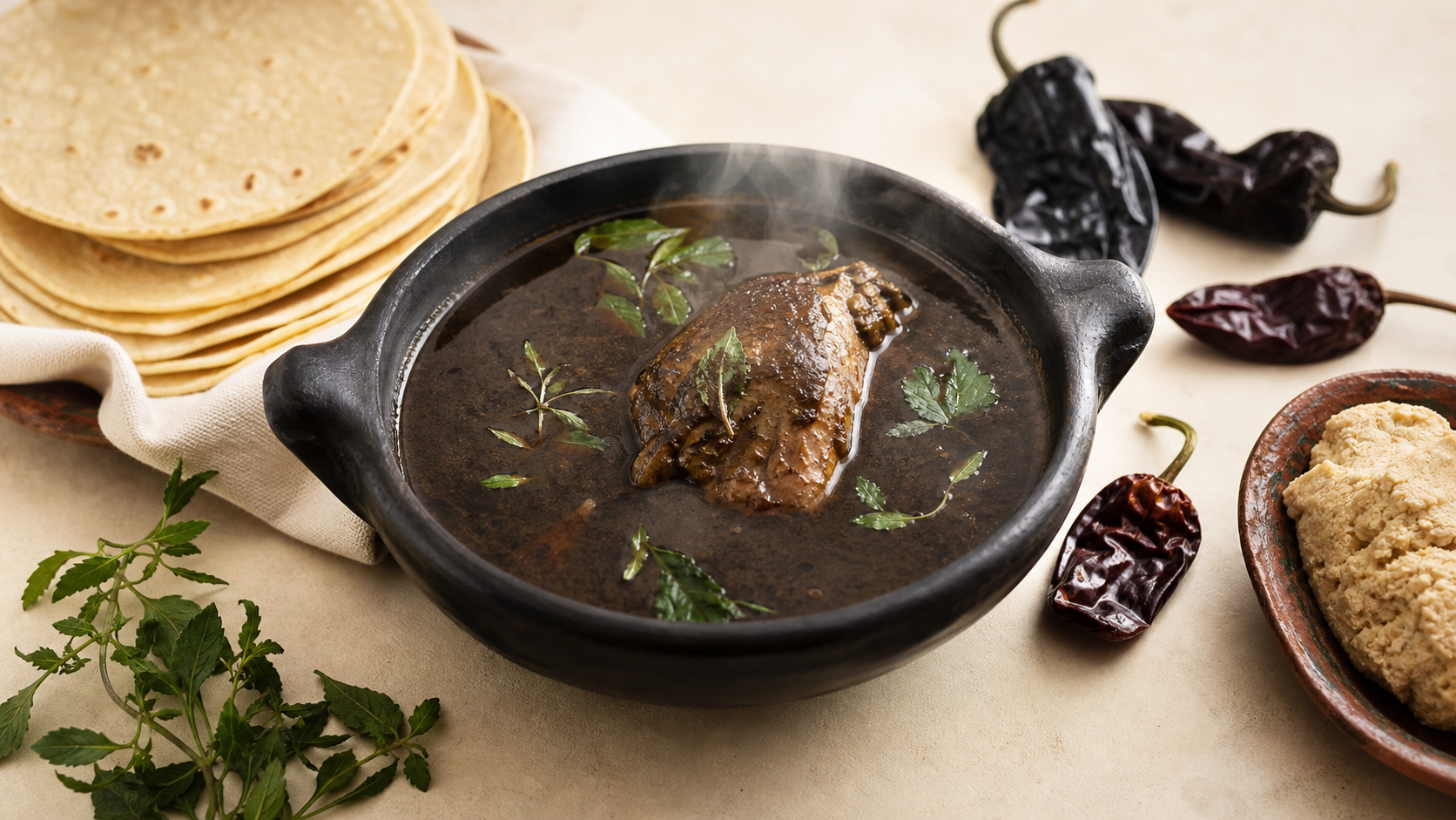 Mole prieto tlaxcalteca (mole de ladrillo)