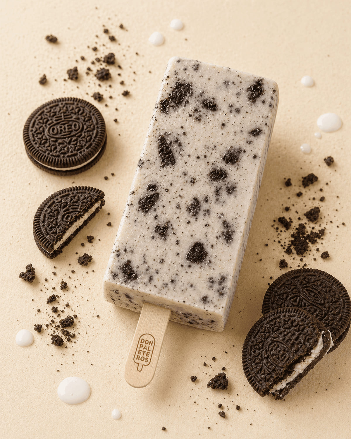 Paleta sabor galleta Oreo