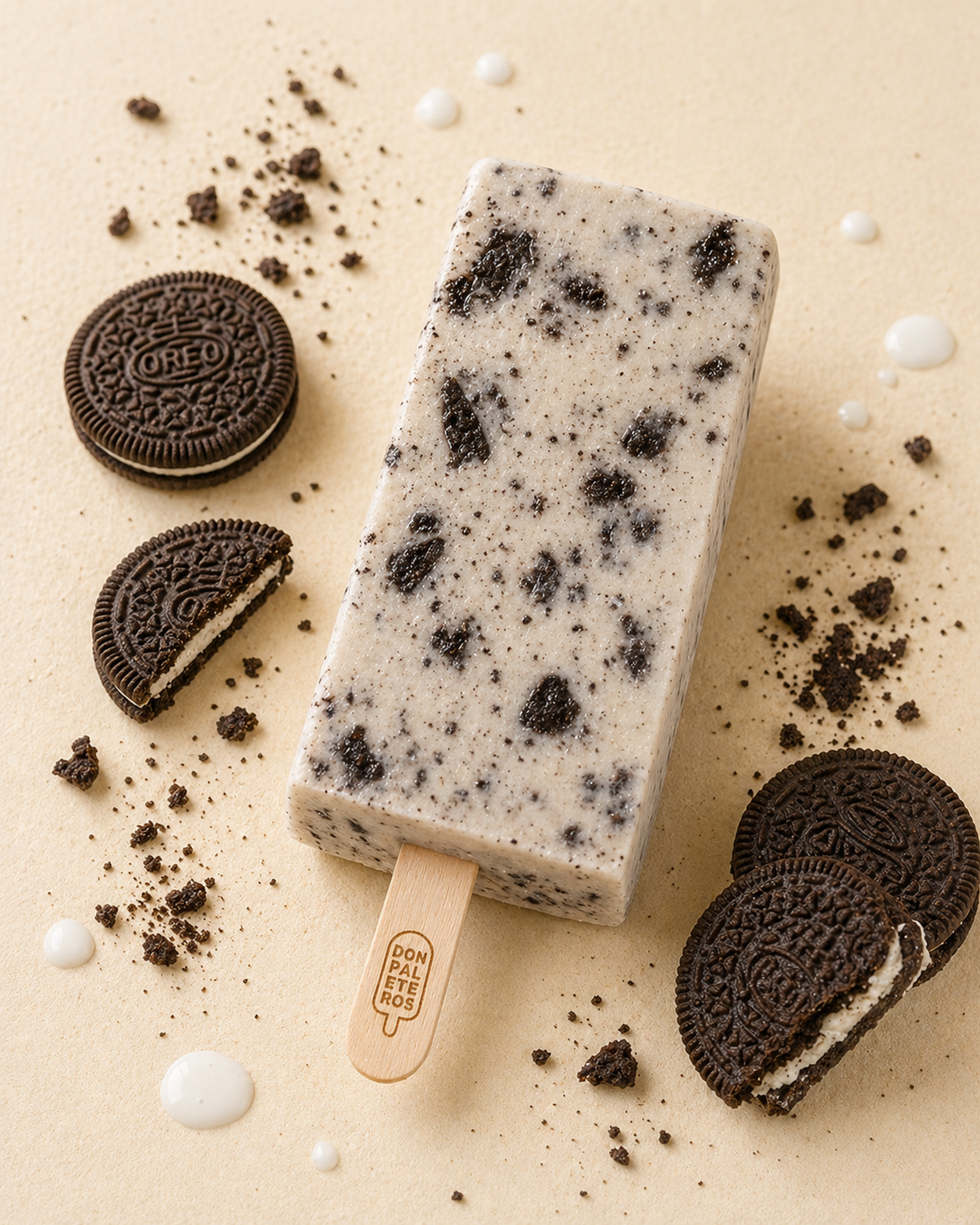Paleta sabor galleta Oreo