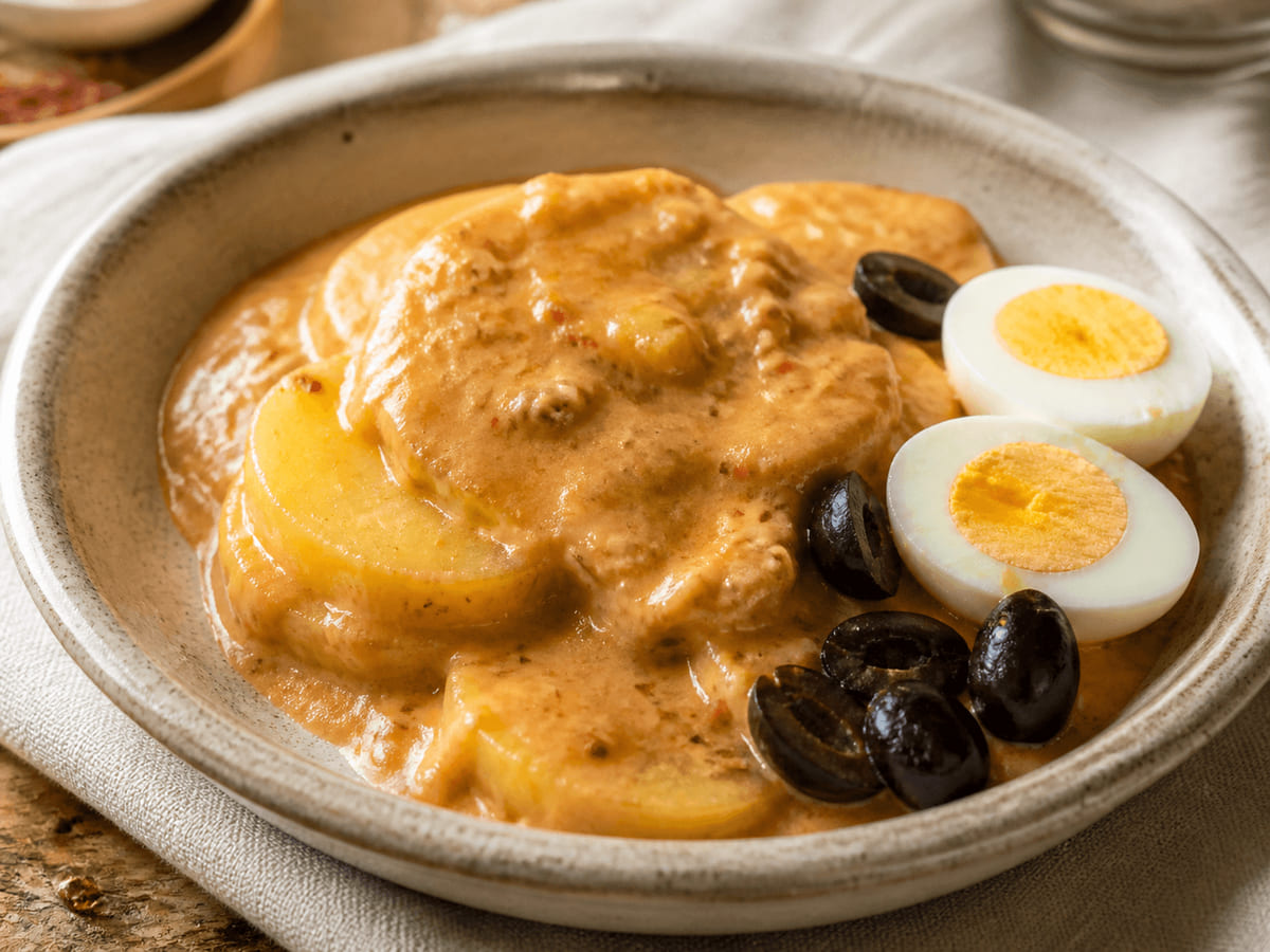 Papa a la huancaína con queso Panela