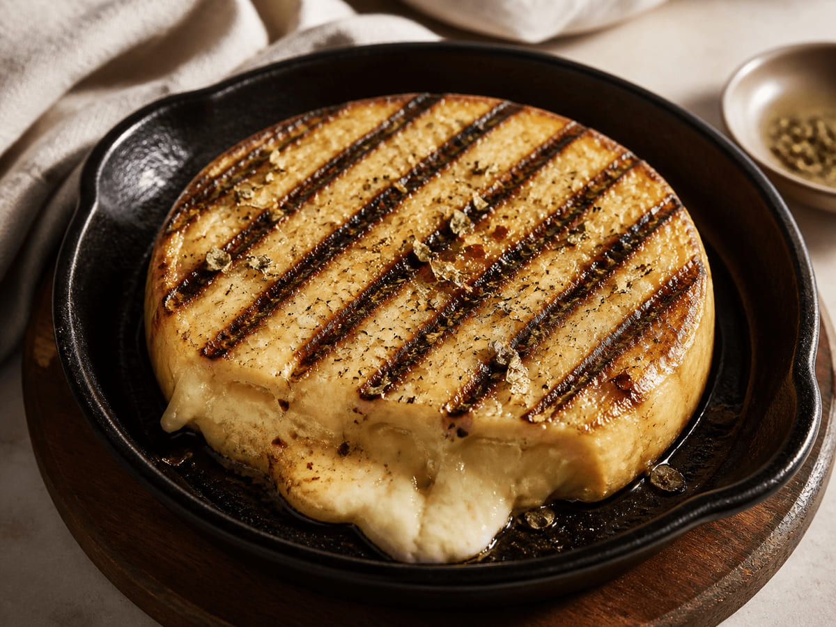 Provoleta con queso Panela