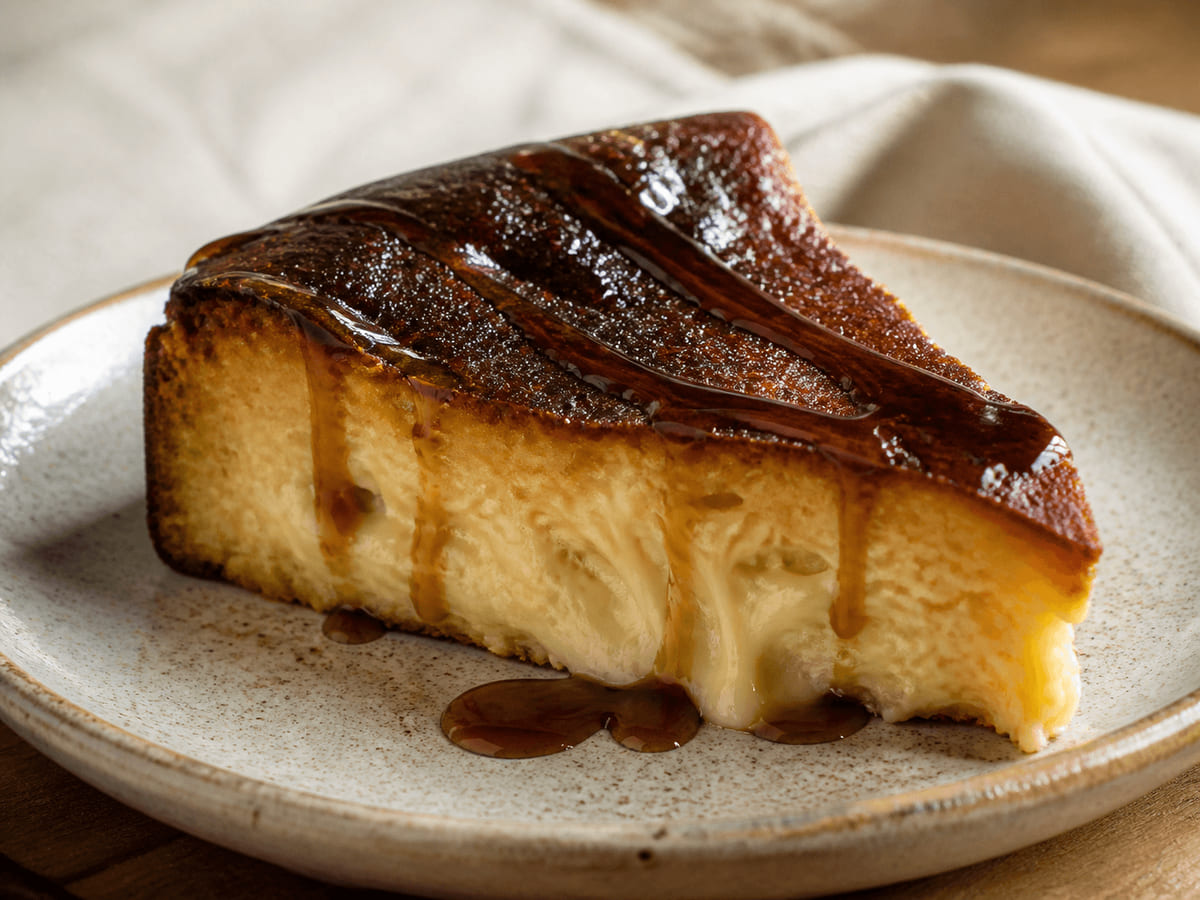 Quesada pasiega con cajeta