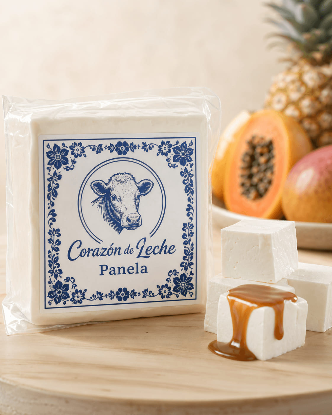 Queso Panela Corazón de Leche, bloque fresco