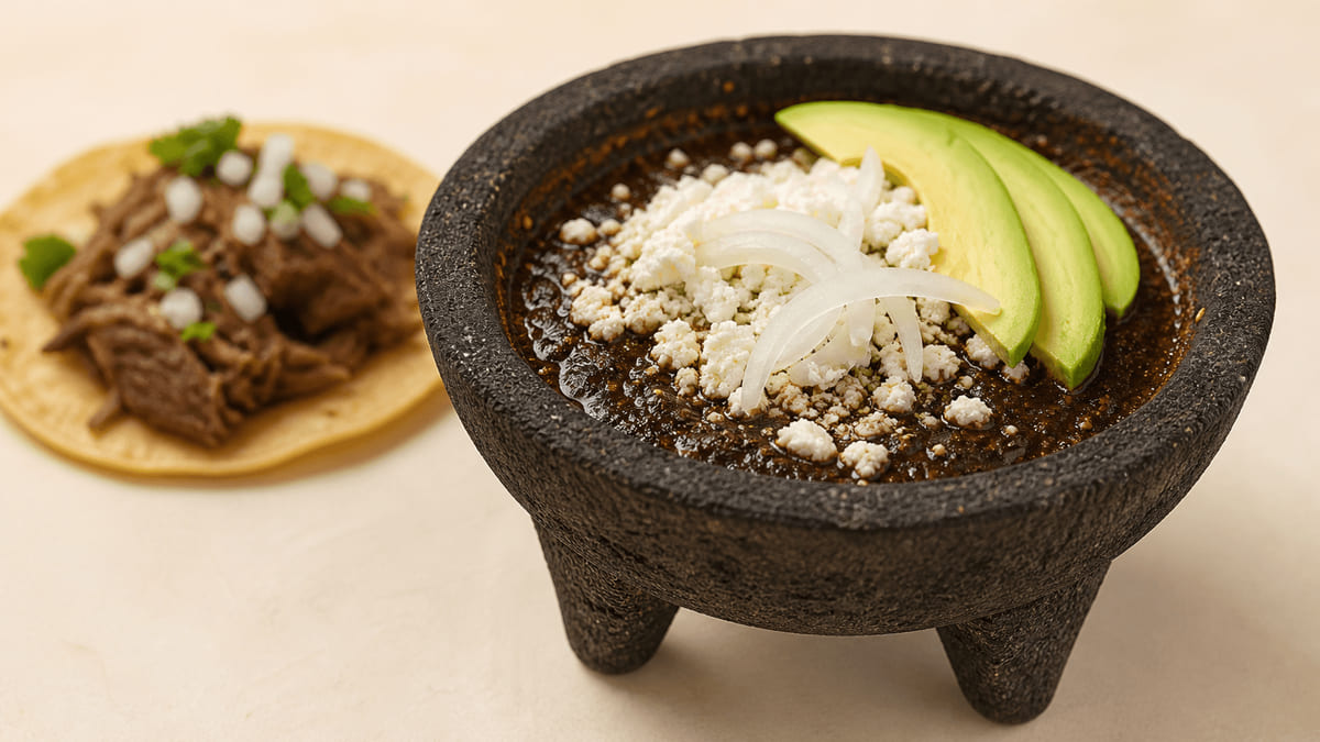 Salsa borracha de pulque con Cotija, receta de Hidalgo