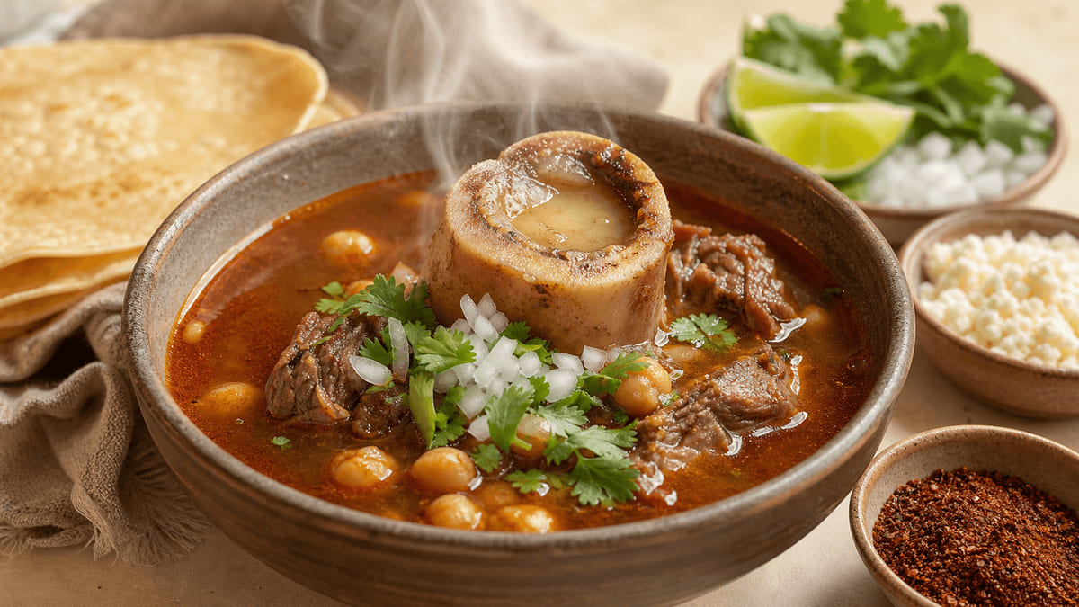 Sopa de tuétano estilo Tamaulipas