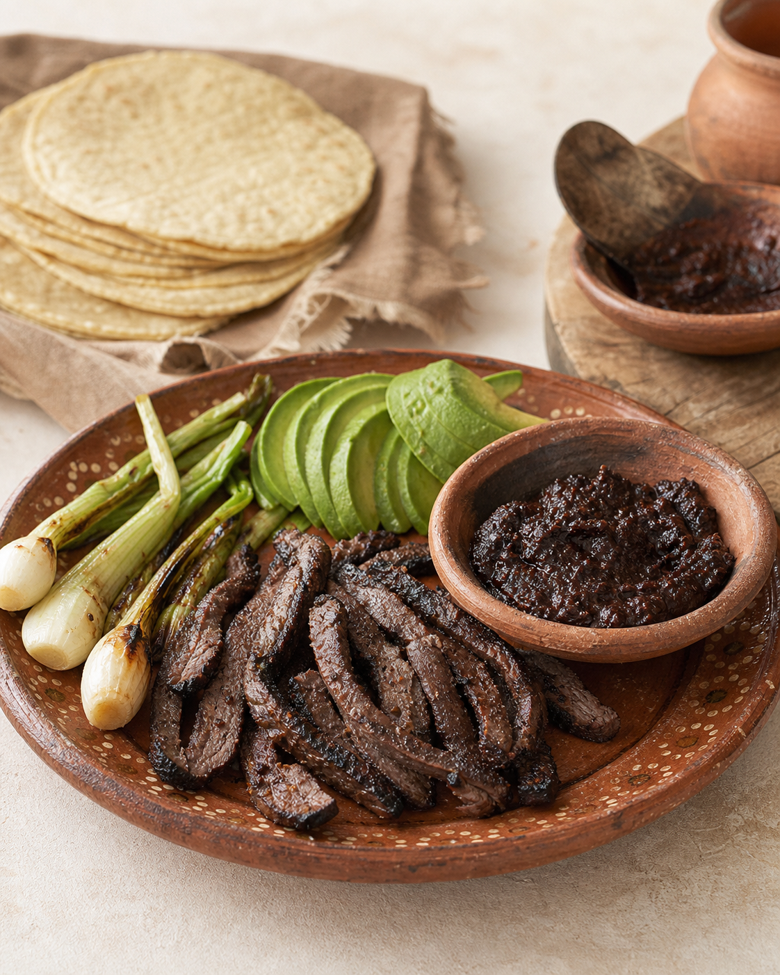 Tasajo oaxaqueño asado con chintextle — Oaxaca
