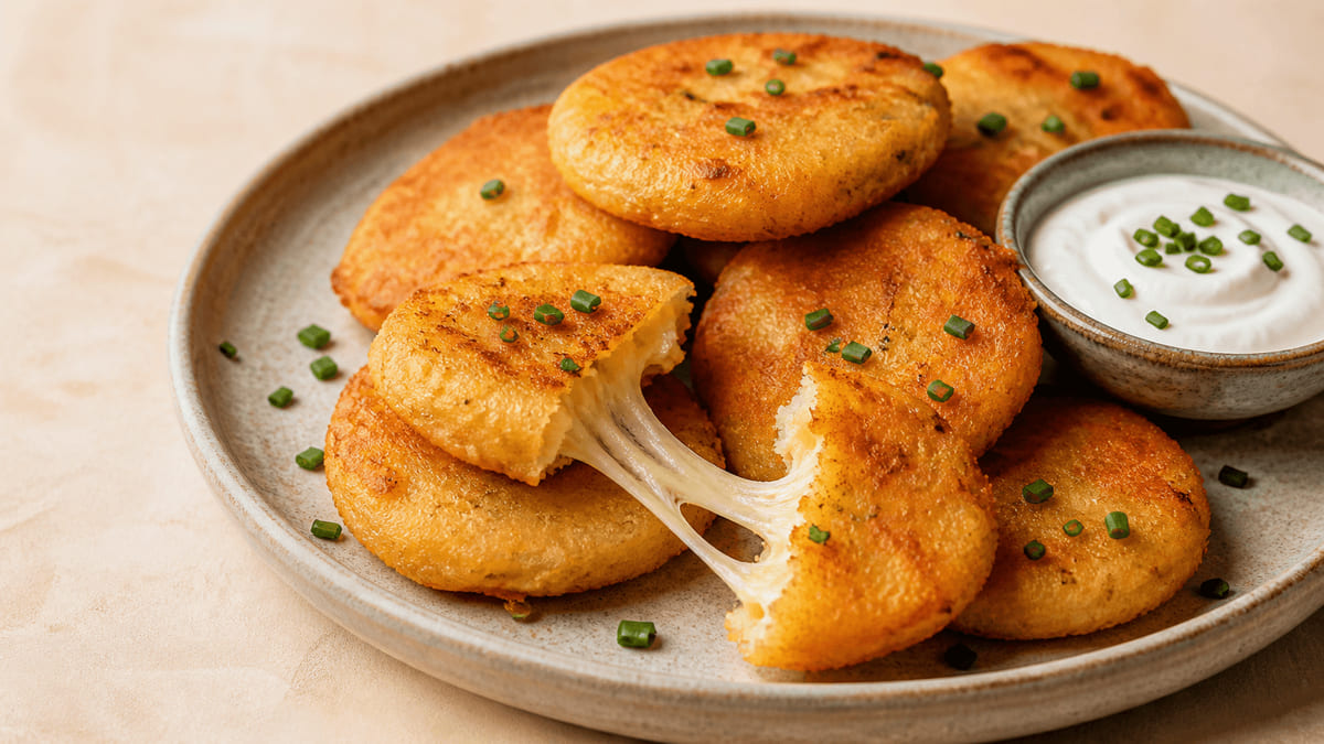 Tortitas de yuca con queso