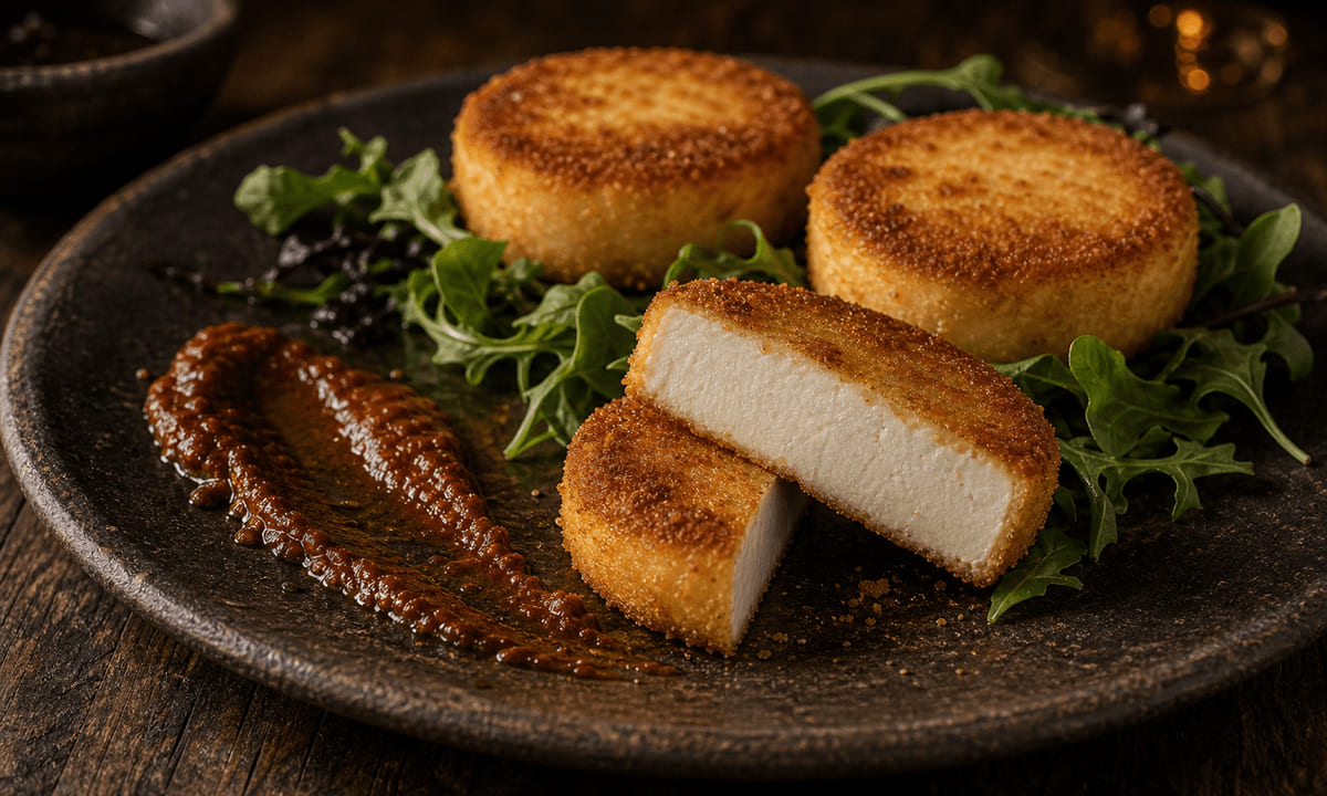 Queso Panela empanizado y dorado